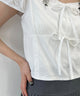 フロントリボンブラウス