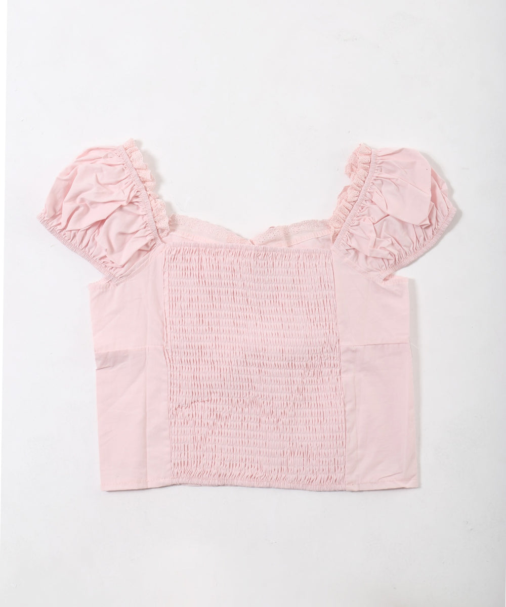 フロントリボンブラウス