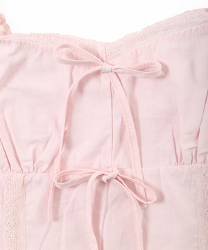 フロントリボンブラウス