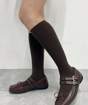 無地ミドルソックス