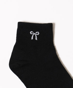 リボンワンポイントソックス