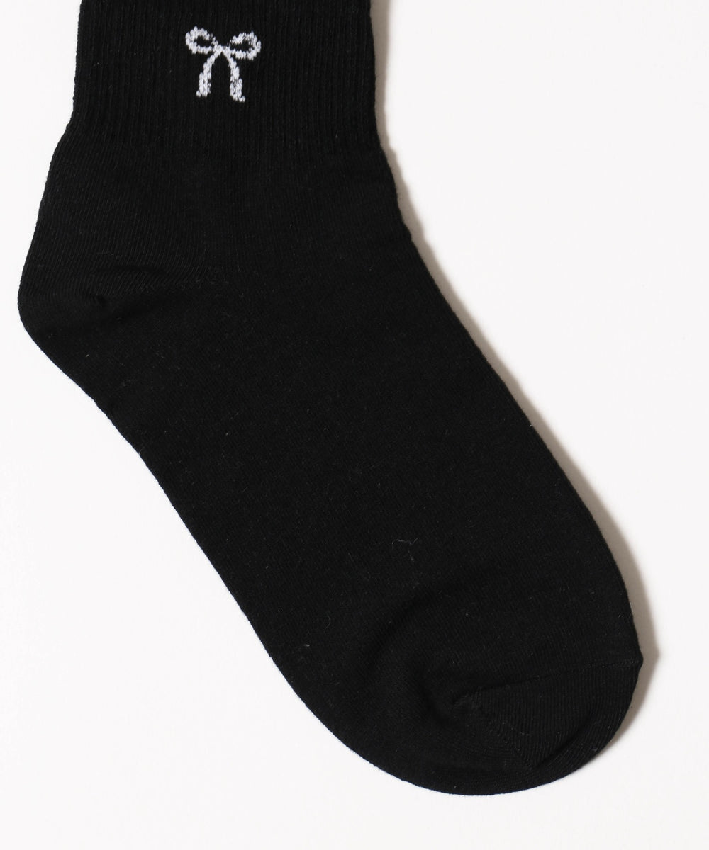 リボンワンポイントソックス