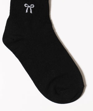 リボンワンポイントソックス