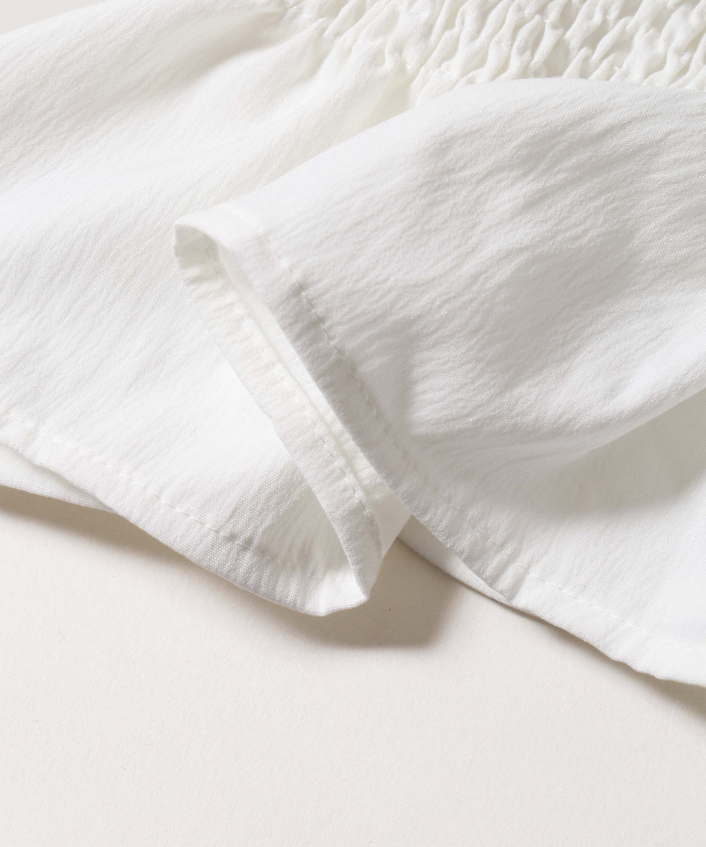 パフスリーブリボンブラウス