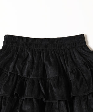 コーデュロイ3段ティアードスカート