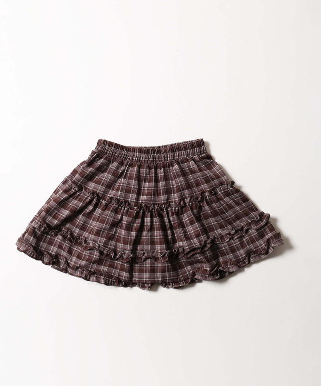 G*y様 ブラウンチェック フリルミニスカート(ズボン) チェックフリルミニスカート – WEGO ONLINE STORE
