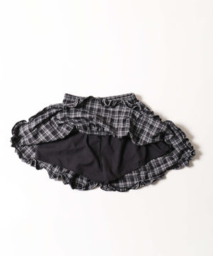 チェックフリルミニスカート