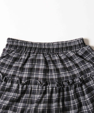 チェックフリルミニスカート
