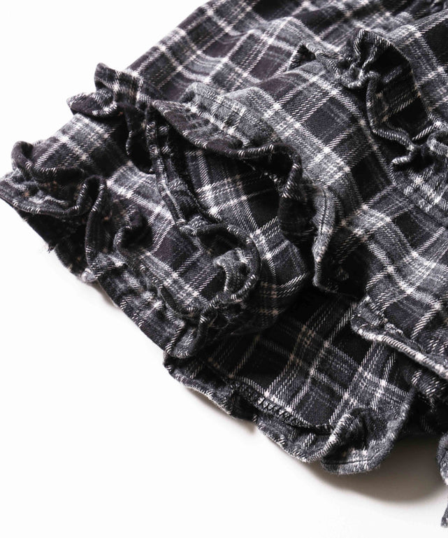 チェックフリルミニスカート