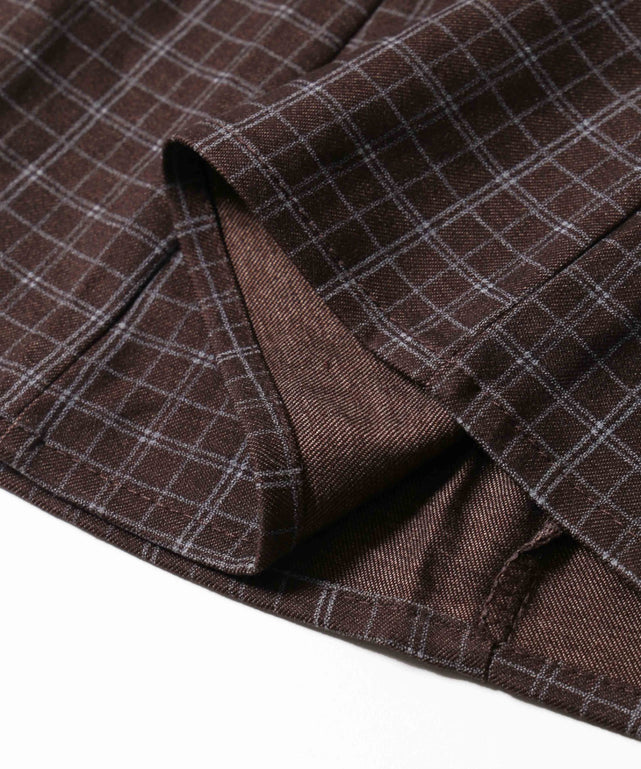 切り替えチェックキャミワンピース