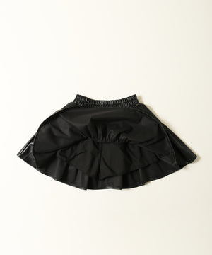 PUティアードミニスカート