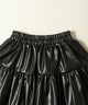 PUティアードミニスカート