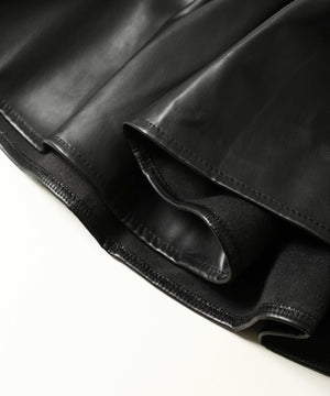 PUティアードミニスカート