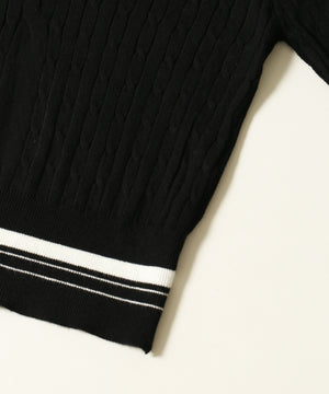 シャツドッキングラインニット