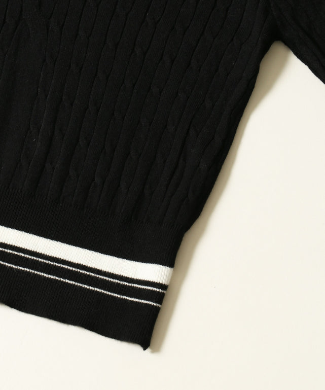 シャツドッキングラインニット