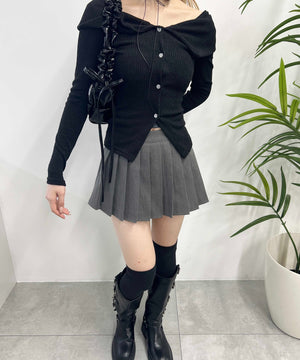 ビッグカラーオフショルトップス