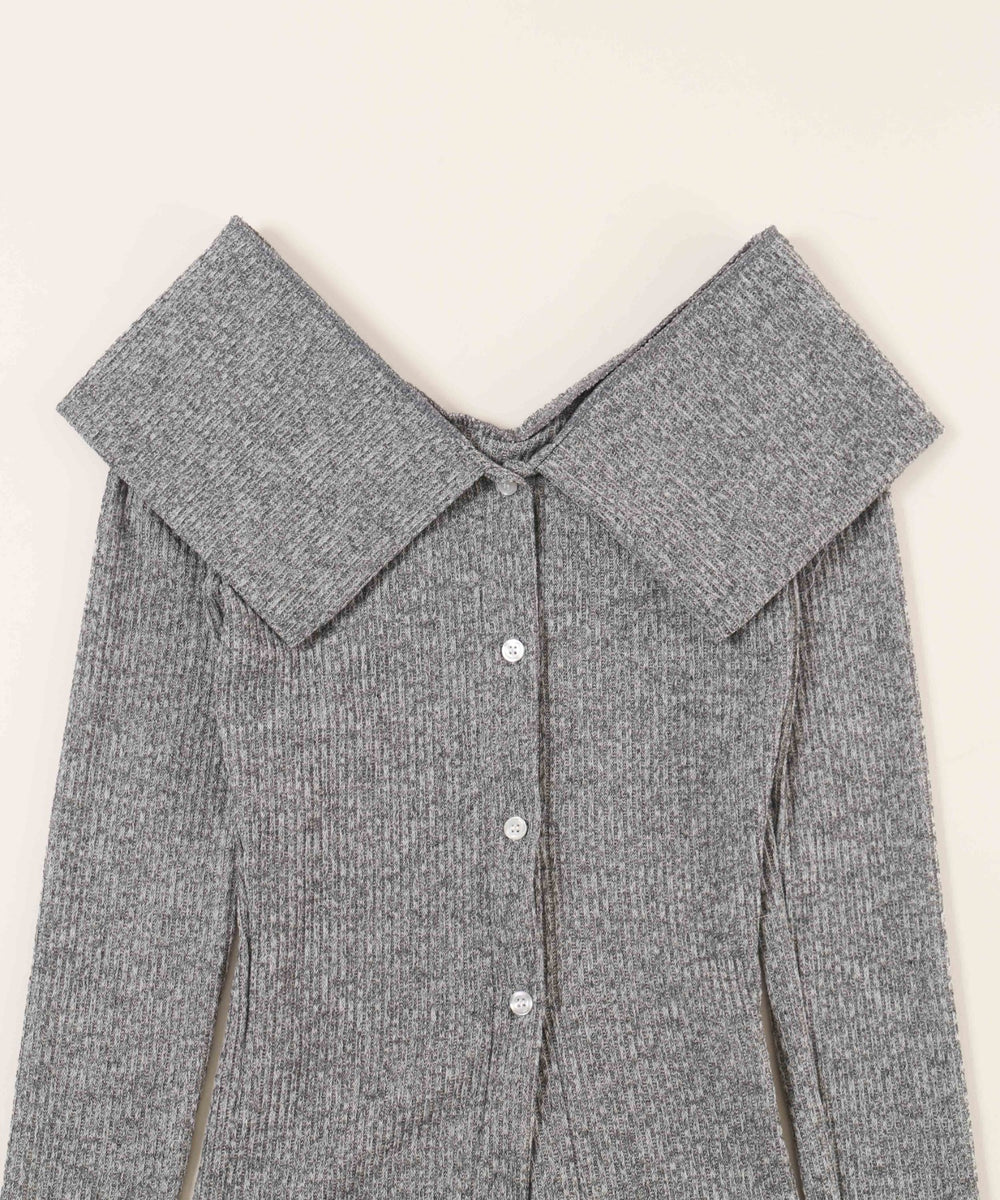 ビッグカラーオフショルトップス