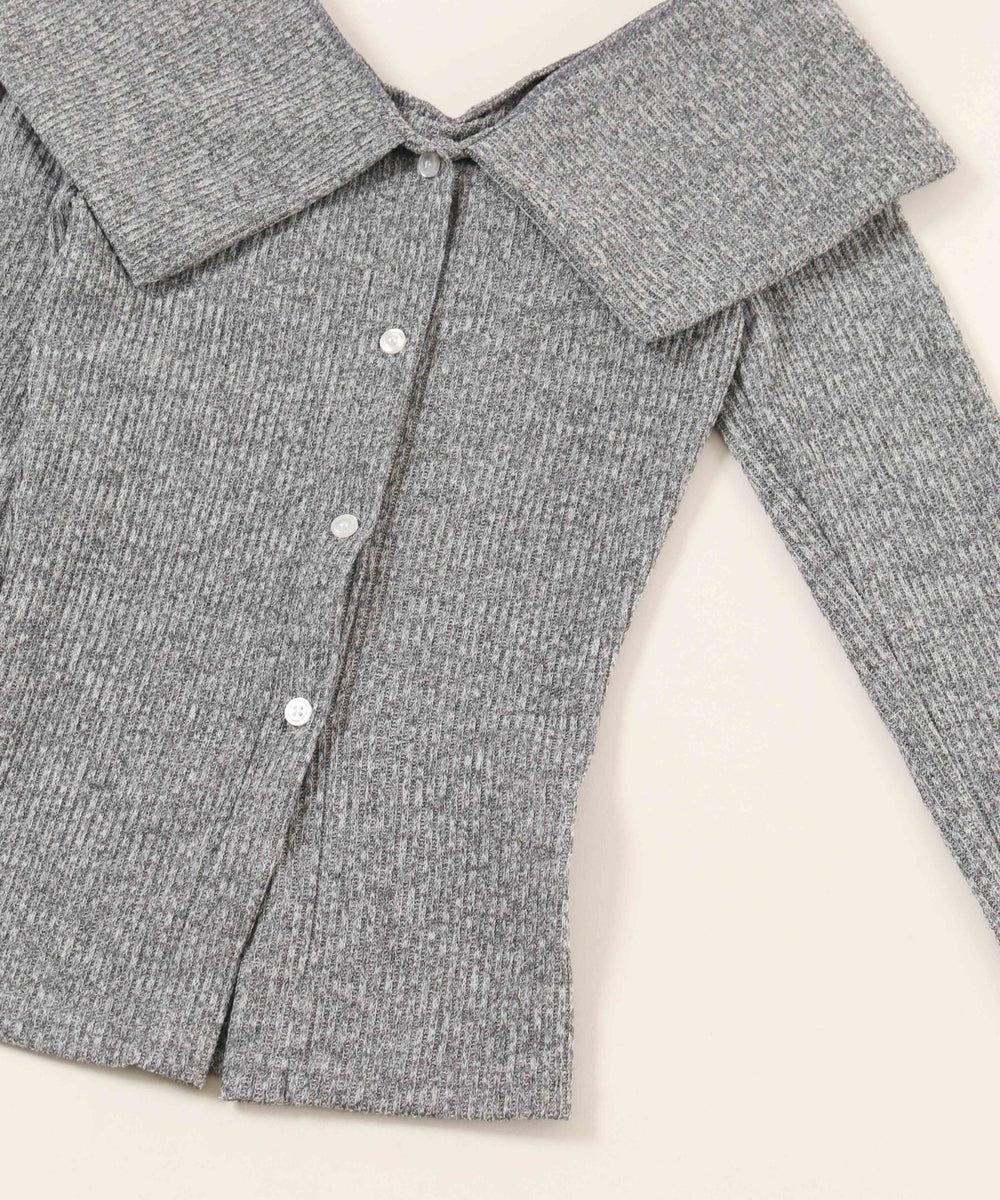 ビッグカラーオフショルトップス