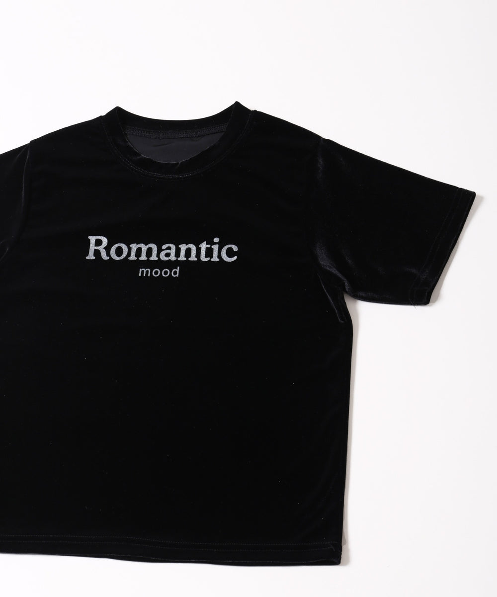 ベロア半袖トップス