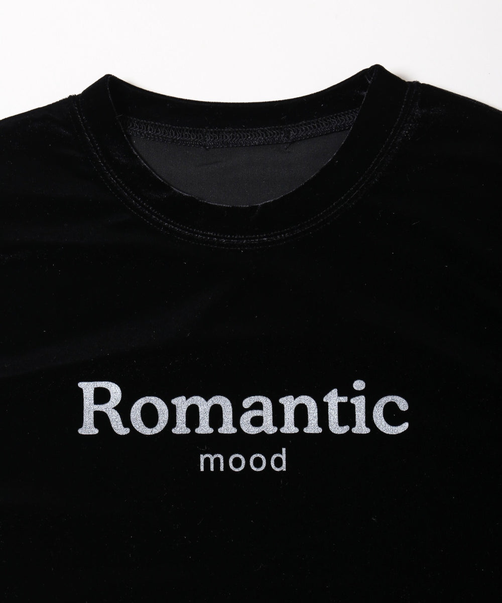 ベロア半袖トップス