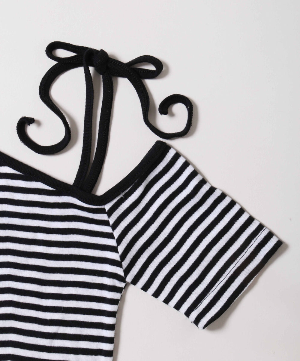 ボーダーワンショルTシャツ