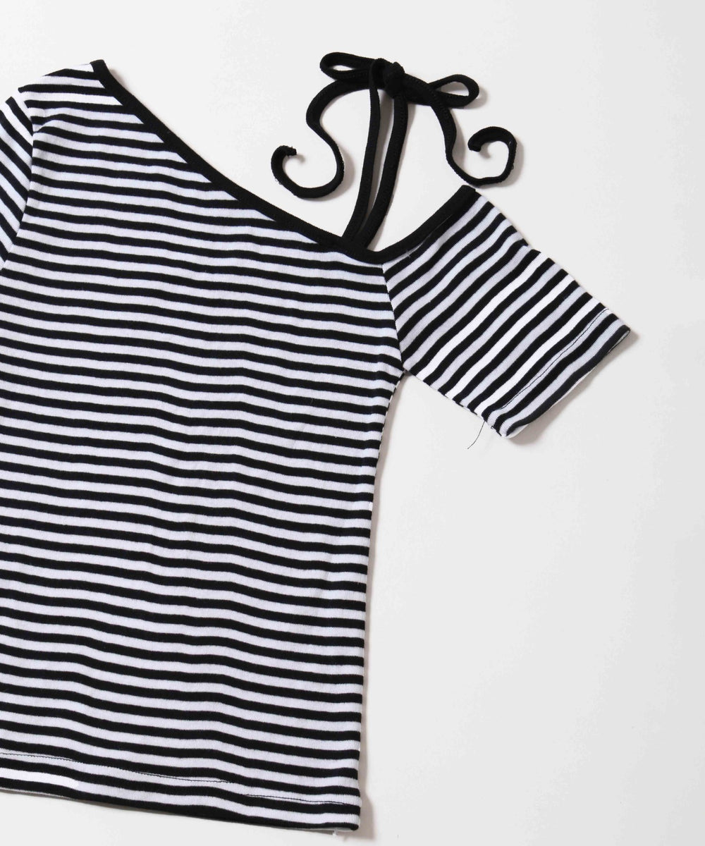 ボーダーワンショルTシャツ