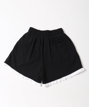ヘムレーススウェットショートパンツ
