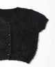 コンパクトシャギー半袖カーディガン