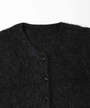 コンパクトシャギー半袖カーディガン