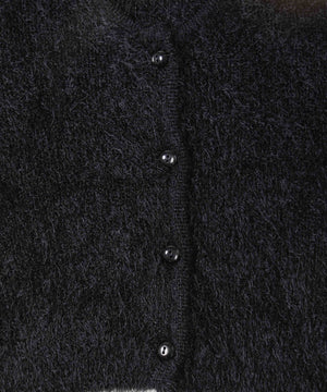 コンパクトシャギー半袖カーディガン