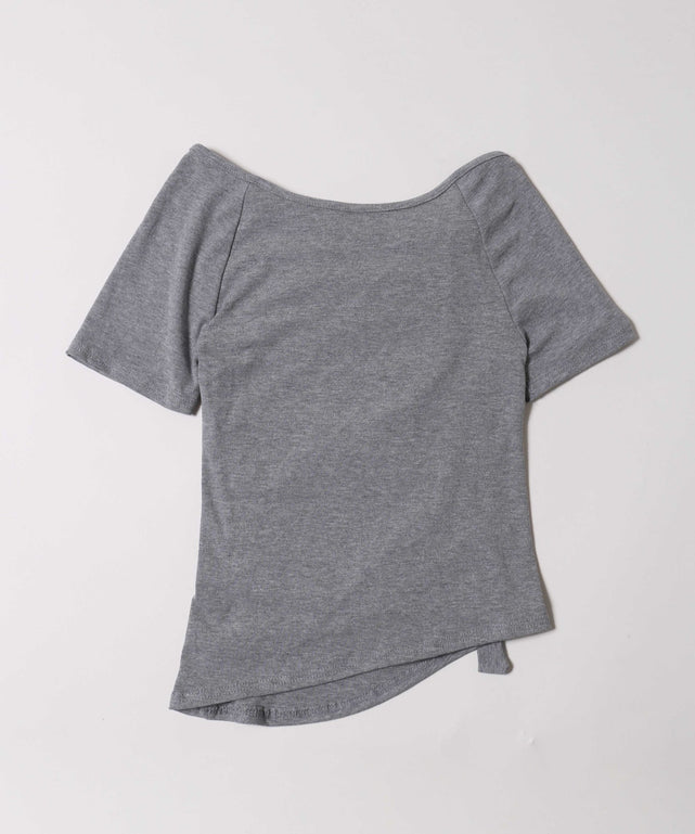 ベルトデザインオフショルTシャツ