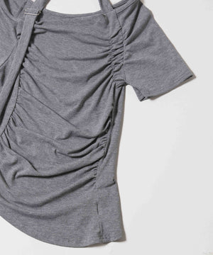 ベルトデザインオフショルTシャツ