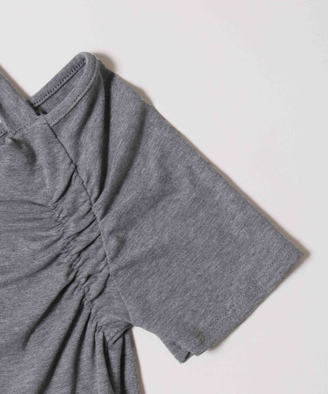 ベルトデザインオフショルTシャツ