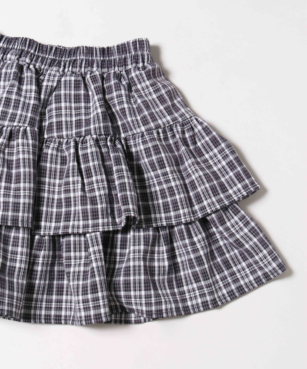ミニチェックティアードスカート