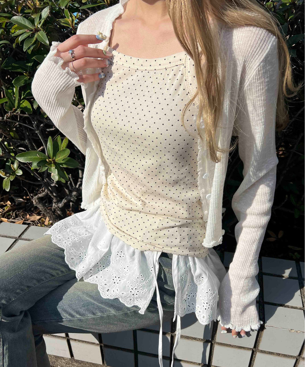 ホワイトアイボリー モデル：160㎝ F着用