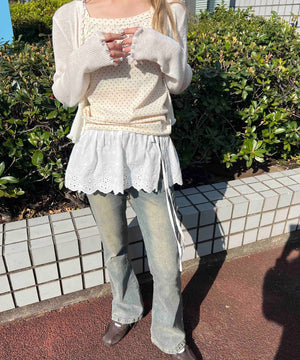 ホワイトアイボリー モデル：160㎝ F着用