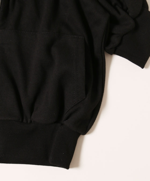 オフショルリボン半袖パーカー