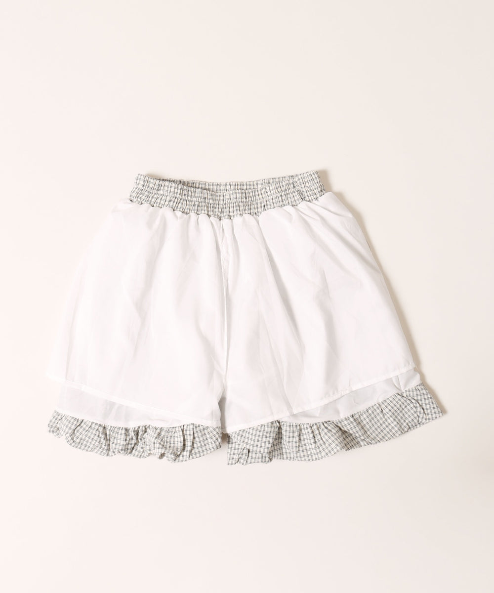 チェックバルーンスカート