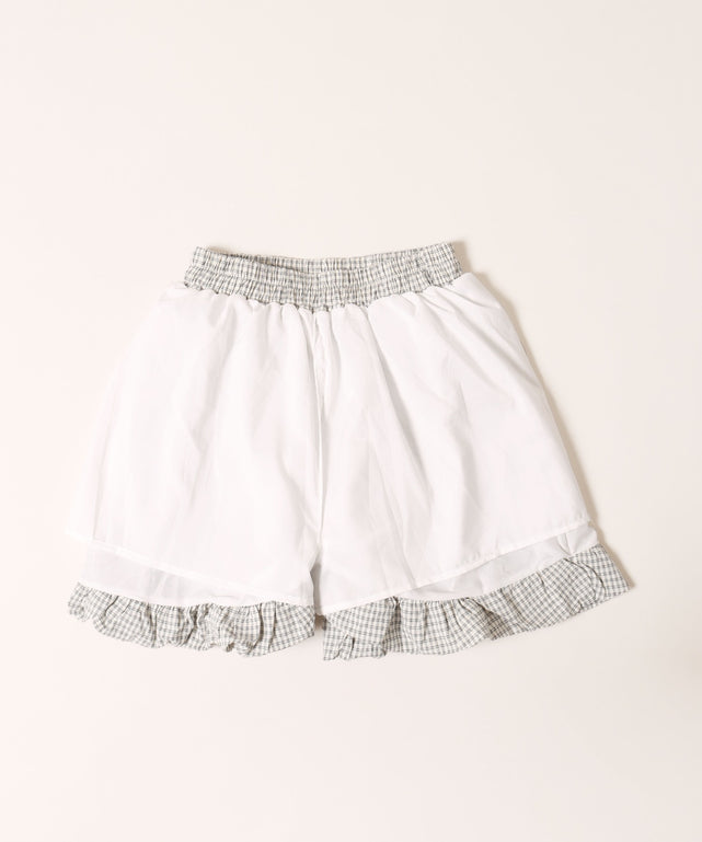 チェックバルーンスカート