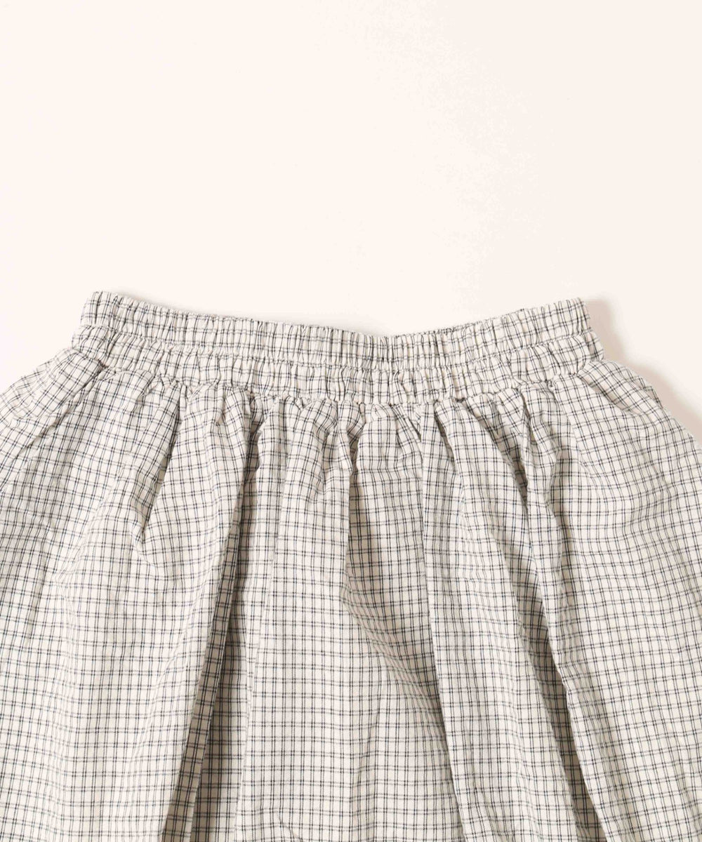 チェックバルーンスカート