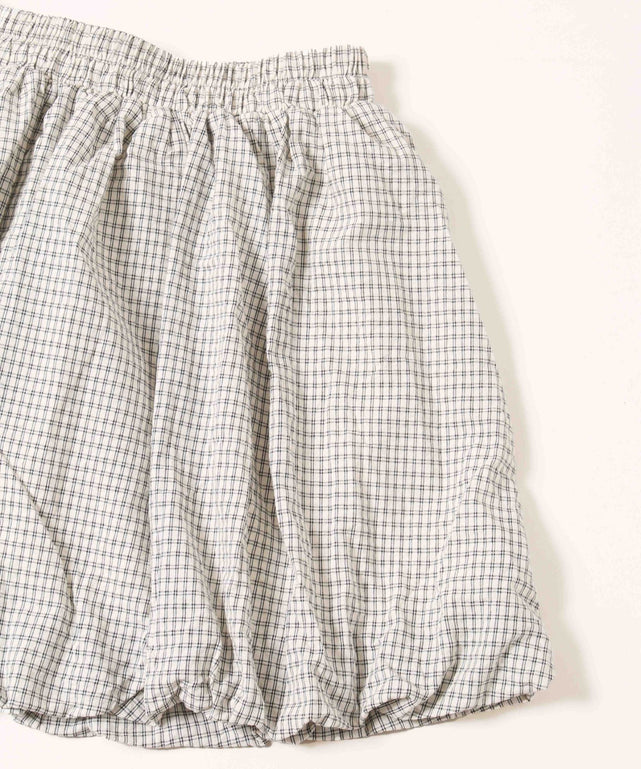 チェックバルーンスカート