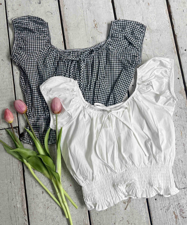 ウエストシャーリングブラウス