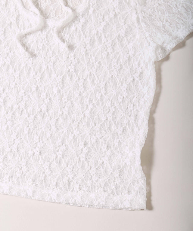 半袖レースパーカー