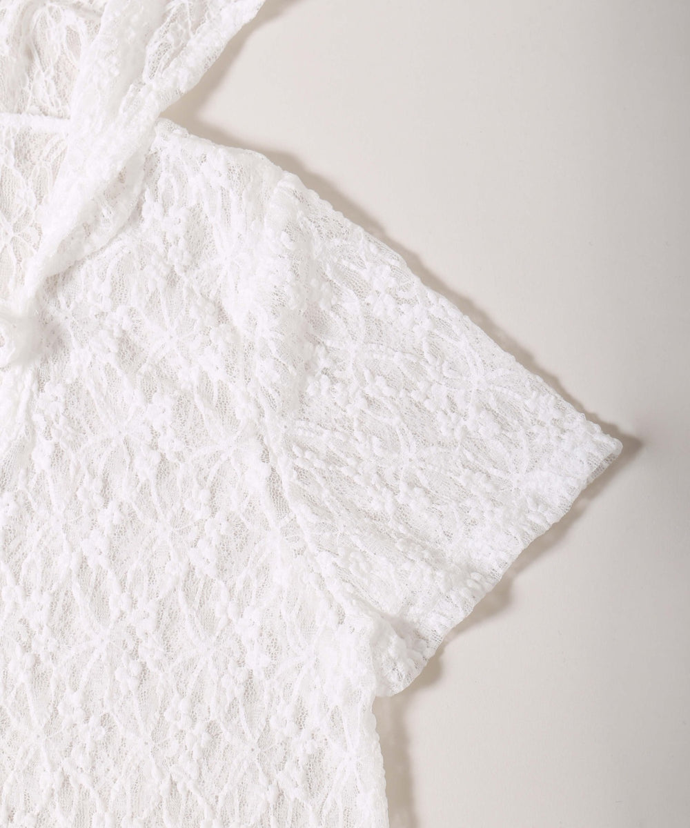 半袖レースパーカー