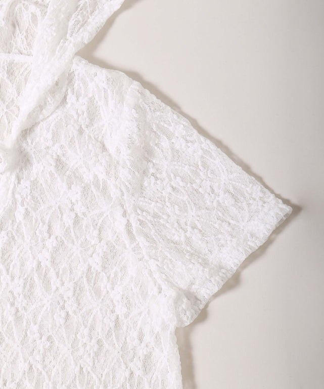 半袖レースパーカー