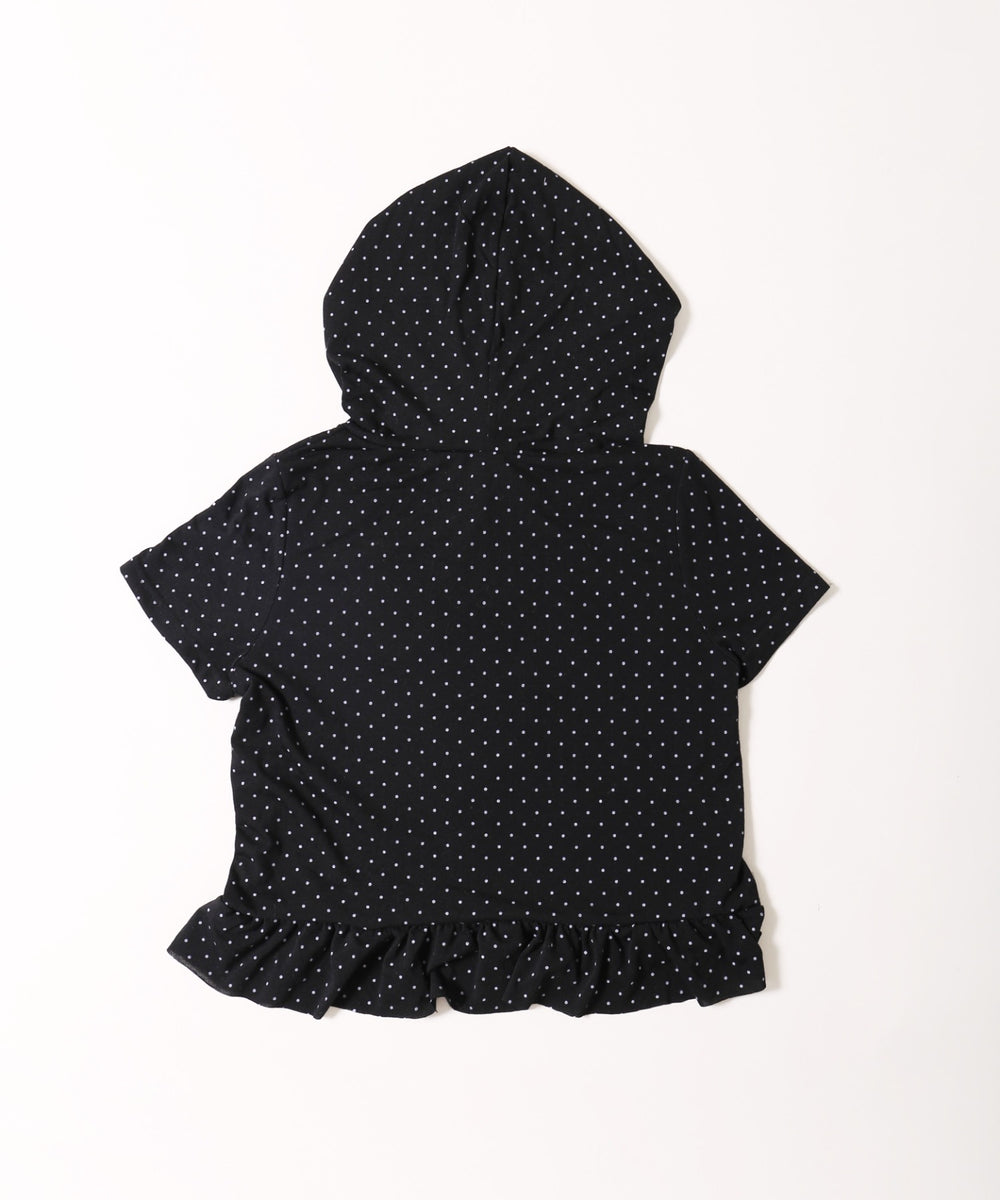 ドット半袖パーカー
