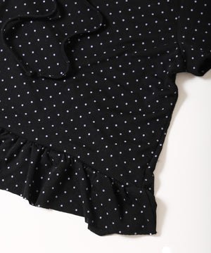 ドット半袖パーカー