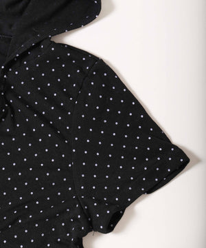 ドット半袖パーカー