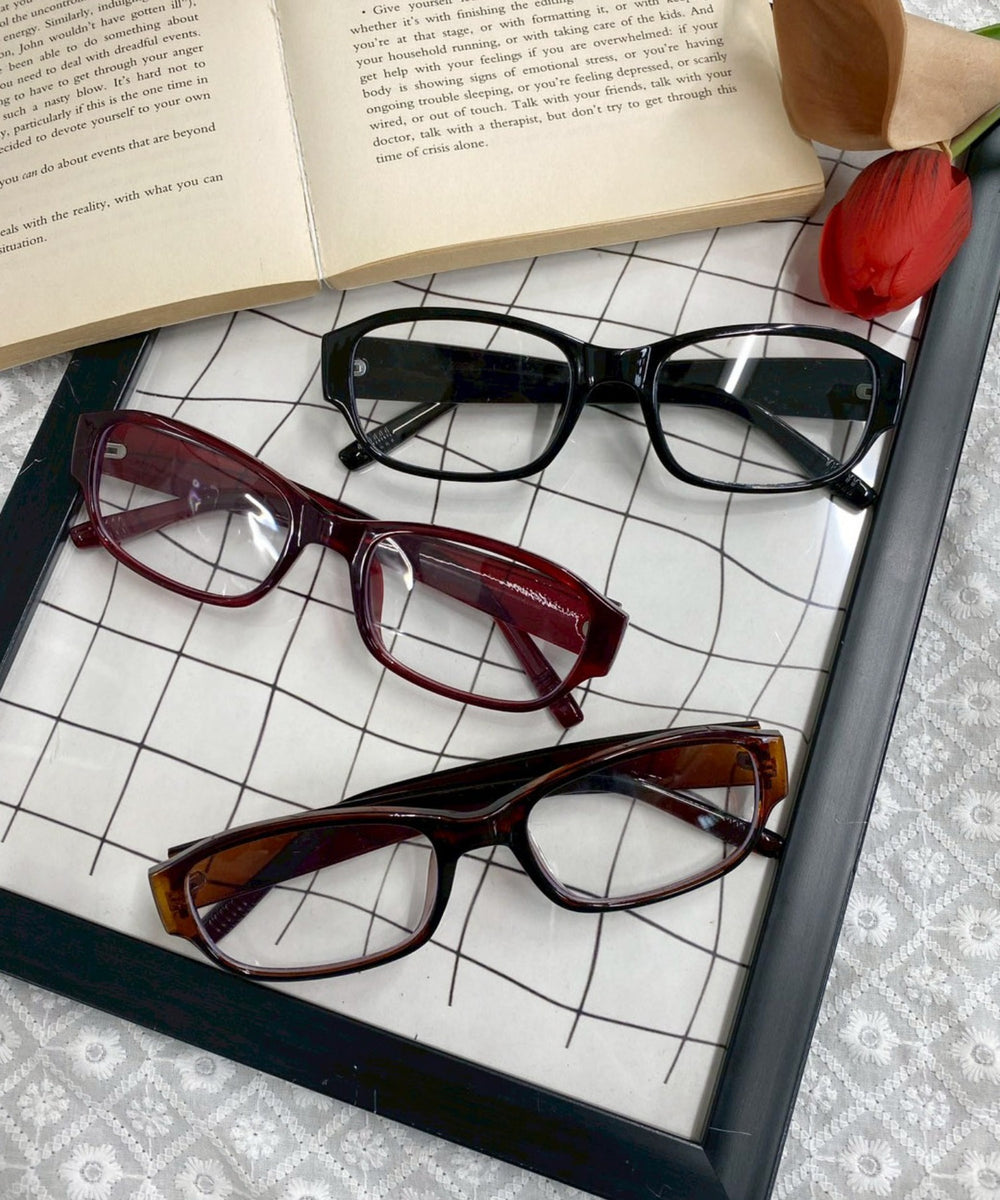 スクエアデザインメガネ