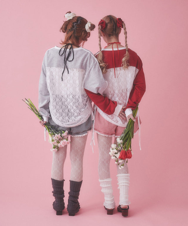 2Pコットンレースシュシュ